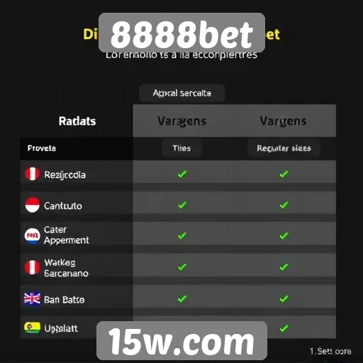 Comparativo entre 8888bet e concorrentes no mercado